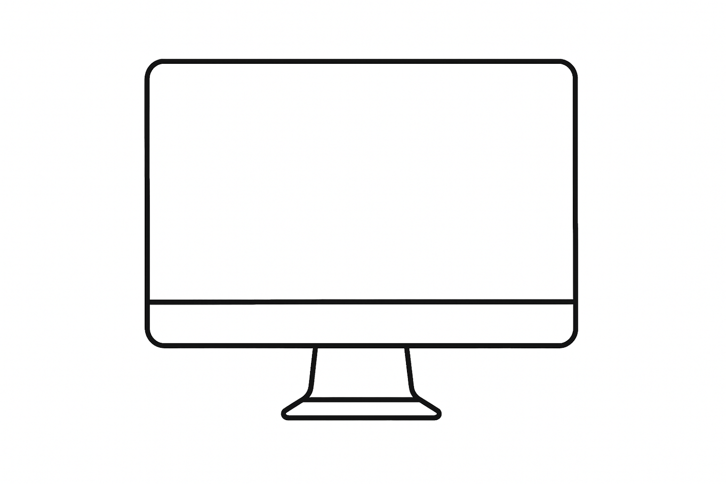 computer monitor outline