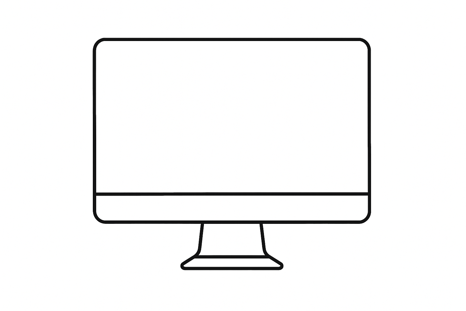 computer monitor outline